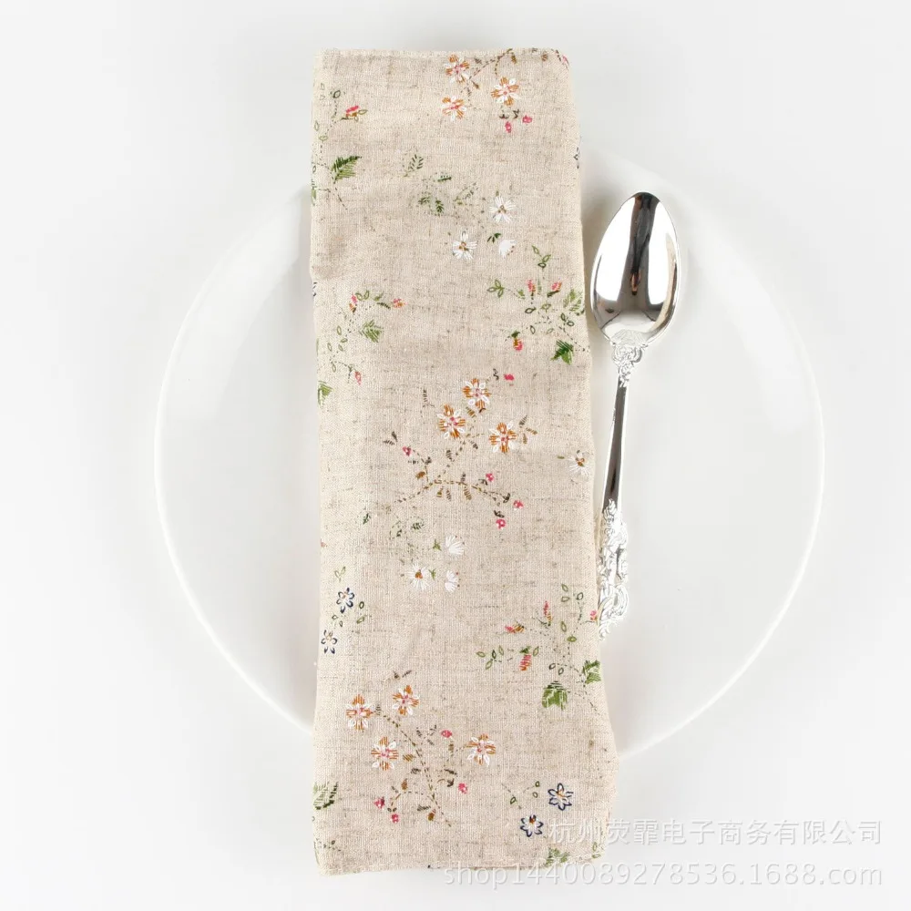 2 шт./лот популярная ткань с принтом льняная салфетка теплоизоляционный коврик