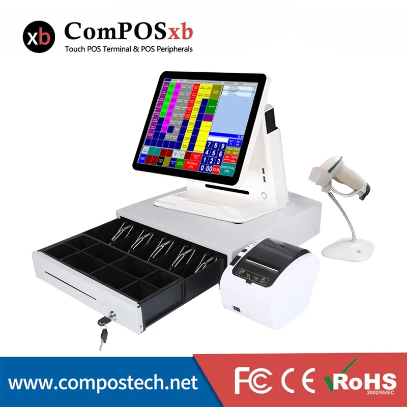 Pos терминал POS система сенсорный экран компьютер pos с принтером/сканером/кассовым
