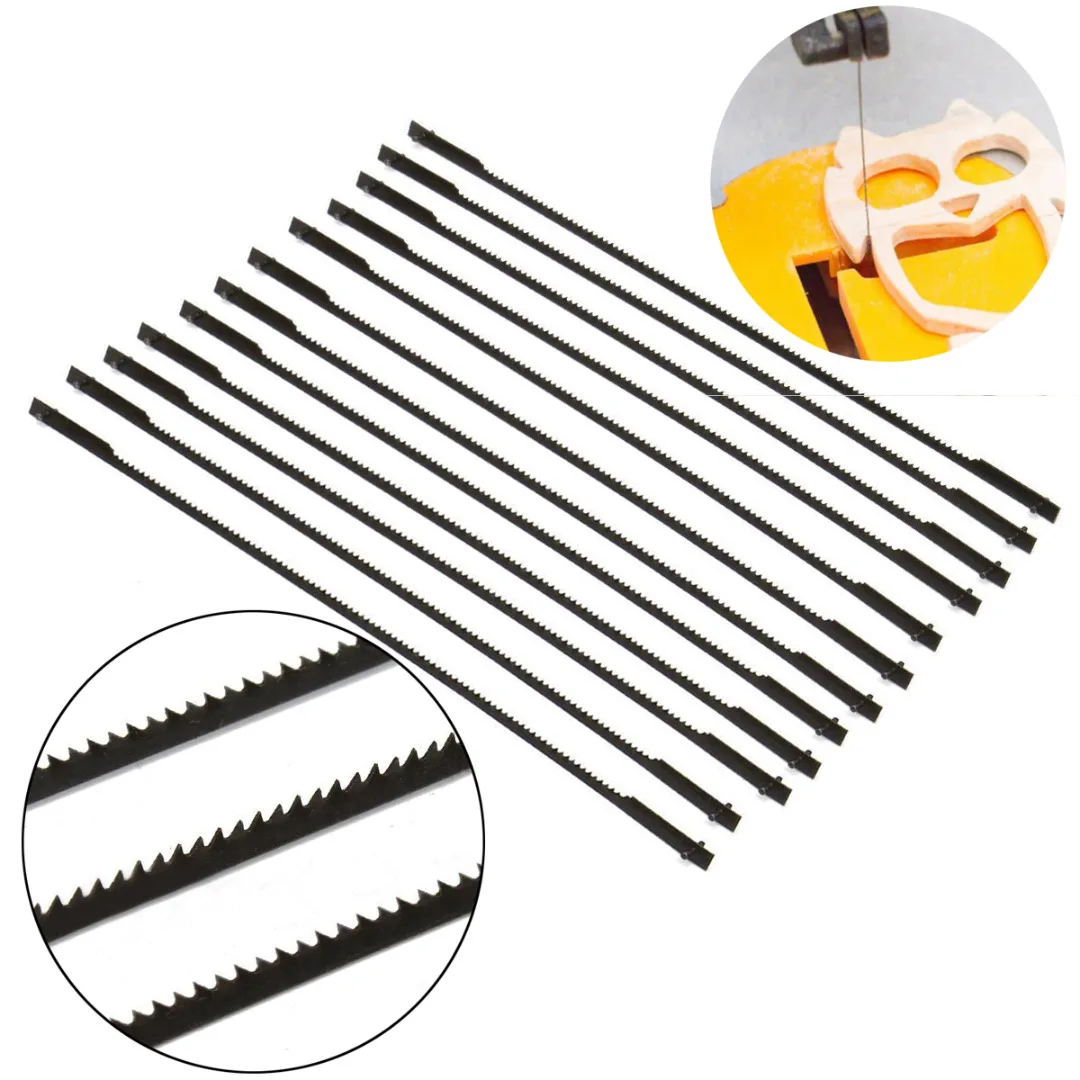 

12pcs New 5'' 127mm Pinned Scroll Saw Blades Woodworking Power Tools Accessories