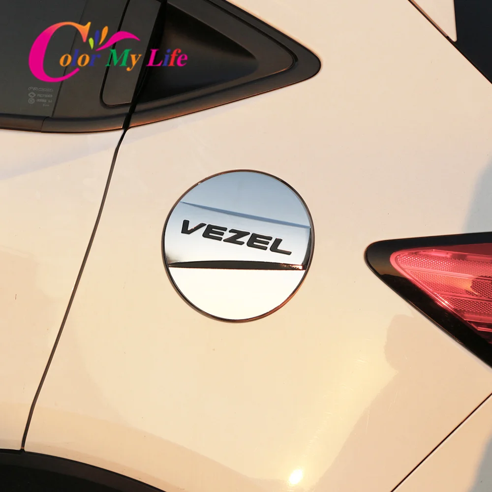 Женская Обложка для Honda Vezel HRV крышки топливного бака автомобиля 2014 2015 2016 2017