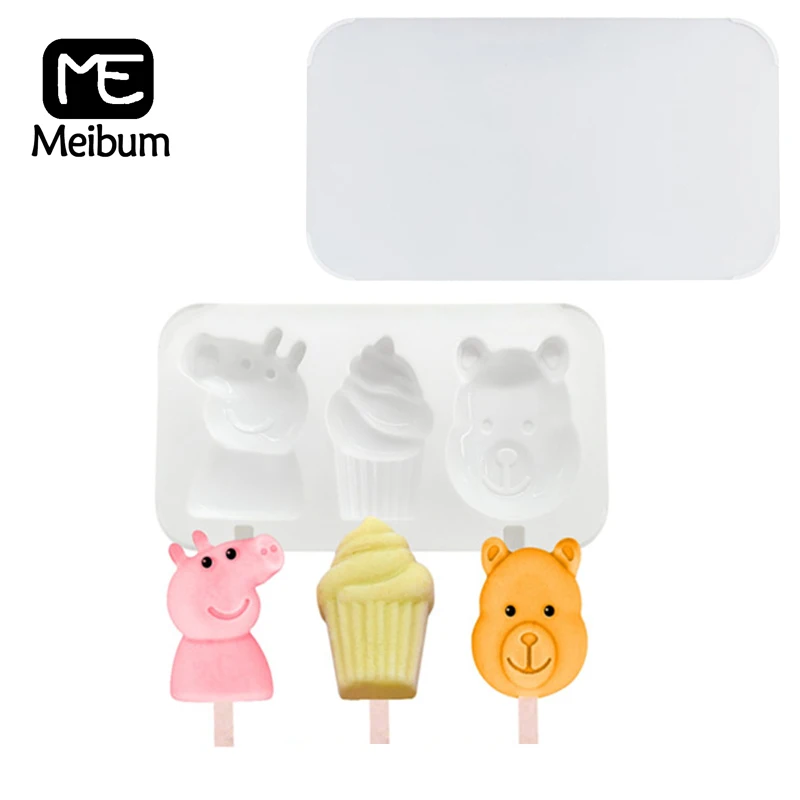 Meibum 3 силиконовые полости форма для изготовления мороженого свинья сладкий