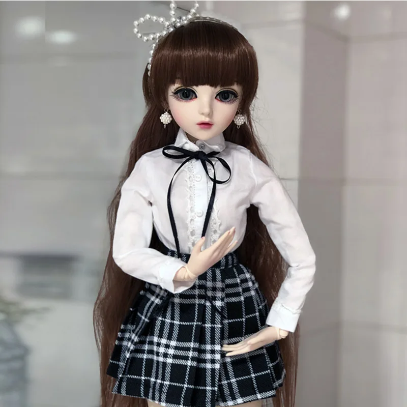 Фиолетовый 1/3 BJD 60 см куклы игрушки высшего качества китайская Кукла 18 шарниров BJD шаровая шарнирная кукла Мода девушка подарок игрушки для девочек модифицированная версия - Цвет: Фиолетовый