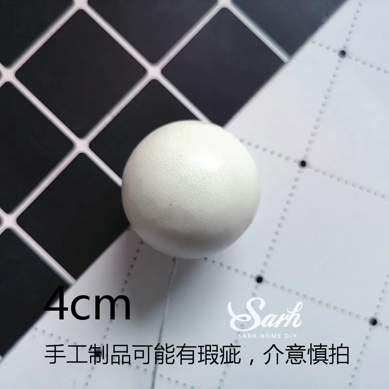 3pcs White ball 4cm Розовый желтый синий Радуга облако мяч торт Топпер Для детей день рождения украшения десерт торт Декор выпечки прекрасные подарки - Цвет: 3pcs White ball 4cm