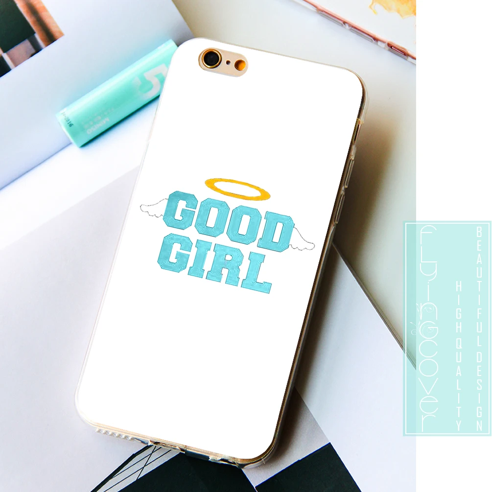Чехол Bad Good Girl Best Friend Прозрачный Мягкий ТПУ силиконовый чехол для iPhone X 7 8 Plus 5S 5 SE 6 6S