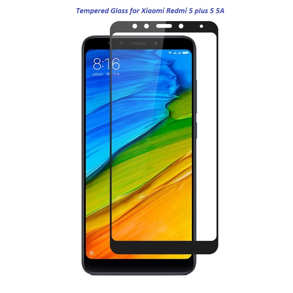 2.5D изогнутые закаленное Стекло для xiaomi redmi 5 плюс полный охват A Экран протектор