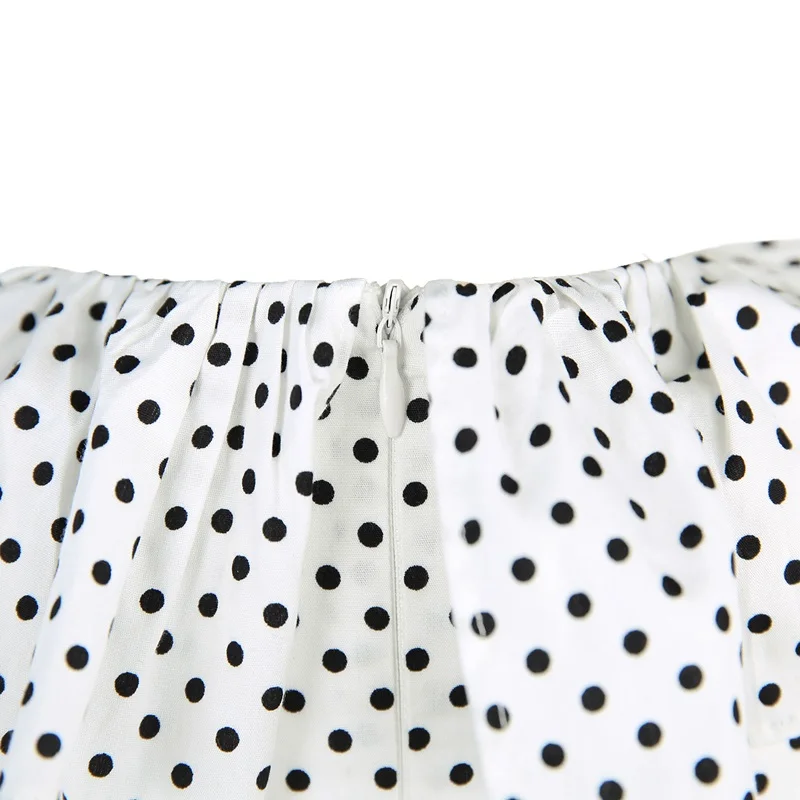 Летние платья для девочек 2019 Брендовое платье принцессы в горошек с принтом