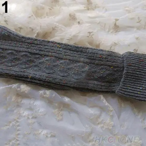 Модные женские теплые носки до колен в горошек с отложным воротником|socks fashion|hot