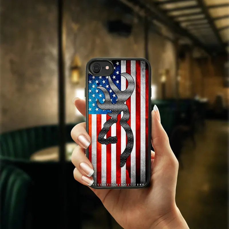 Hot Browning Camo Logo Deer Hunting Cell Phone Cases Hard PC TPU Plastic Cover for iphone 4 4S 5 5S SE 6 6S 7 8 Plus Case |
