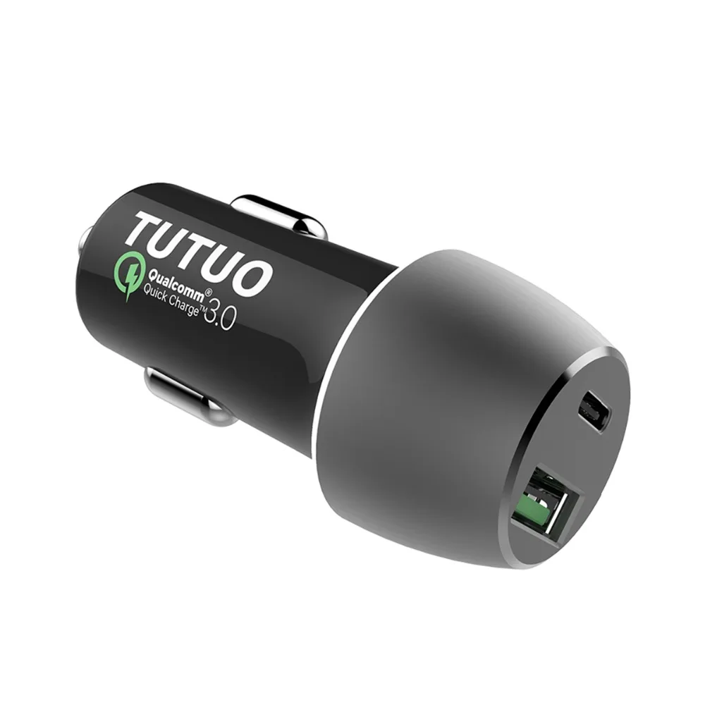 Автомобильное зарядное устройство TUTUO 33 Вт 2 порта быстрая зарядка 3 0 + USB Тип C