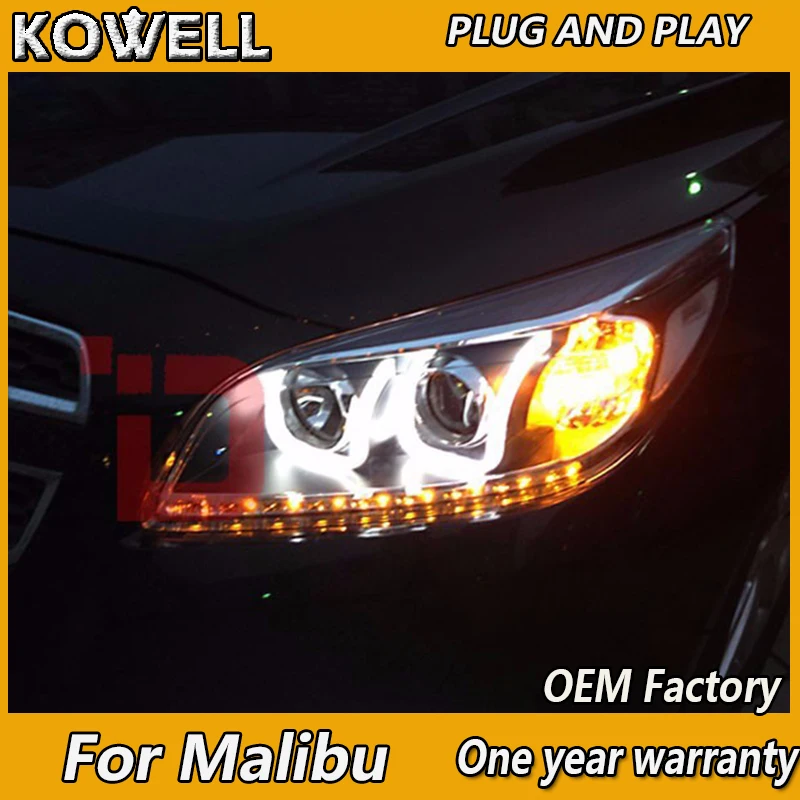 KOWELL автомобильный Стайлинг для Malibu светодиодный фары ангельские глазки ные ДХО