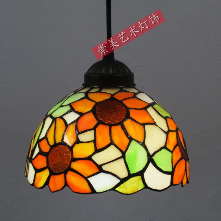 Дешевые лампы Continental с подвесками Тиффани диаметром 8 дюймов, идеальные под солнечники, ресторанные светильники, люстры для балкона.