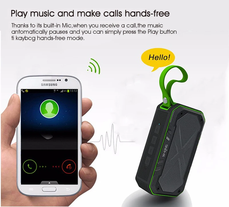 W-King S18 портативный водонепроницаемый Bluetooth динамик беспроводной NFC супер бас громкий динамик Поддержка TF карта радио динамик для велосипеда