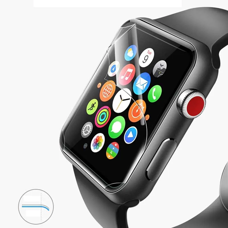 3 шт ультра прозрачный ТПУ мягкий экран протектор Крышка для Apple Watch 42 мм 38 Series3/2/1