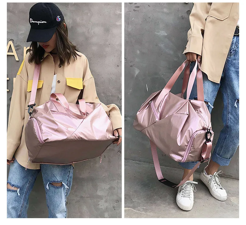Розовая короткая дорожная сумка Oxofrd для женщин модная спортивная йоги фитнеса