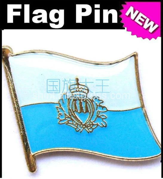 

Lapel Pins San Marino Flag Pins All Over The World Badge Emblem Country State Pins