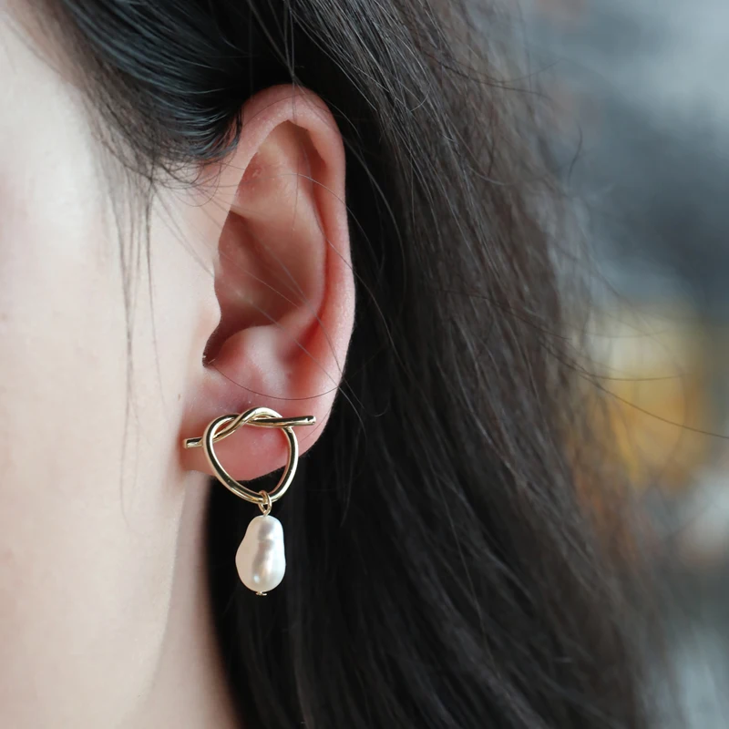 Funmor романтические висячие серьги в стиле барокко с натуральным пресноводным