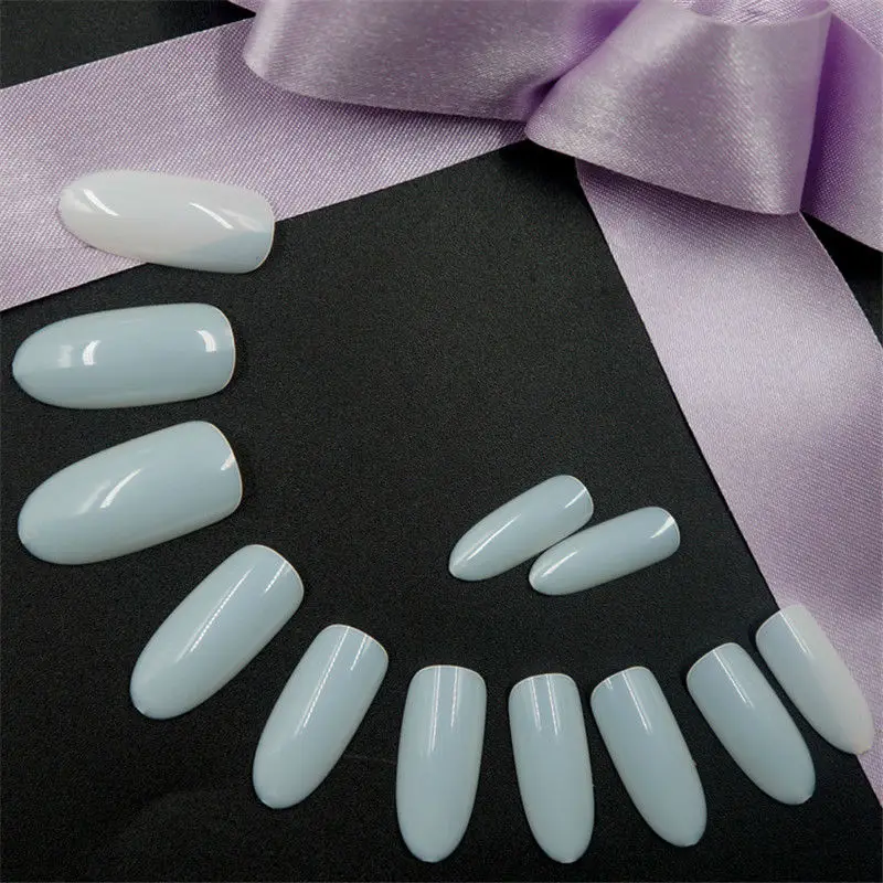 500 искусственные овальные накладные ногти с прозрачным/натуральным полным