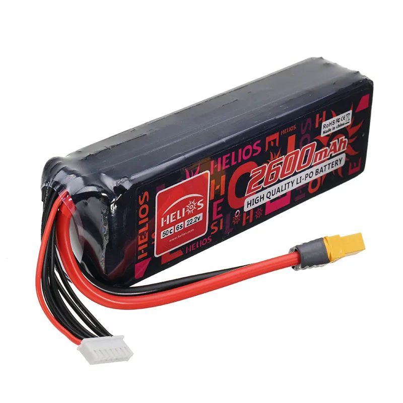 Helios 22 2 V 2600 mAh 6 S 50C XT60 штекер Перезаряжаемые Lipo Батарея для радиоуправляемого