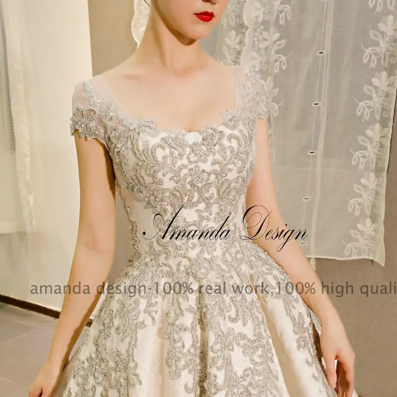 Свадебное платье с кружевной аппликацией Amanda Design vestidos elegantes de fiesta|Свадебные
