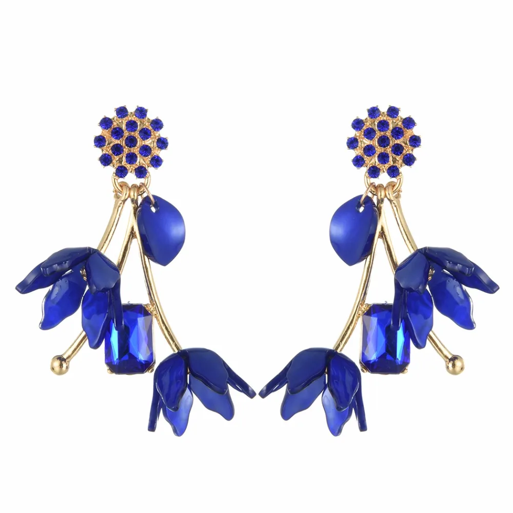 Модные большие полимерные висячие серьги в форме цветка богемные ювелирные