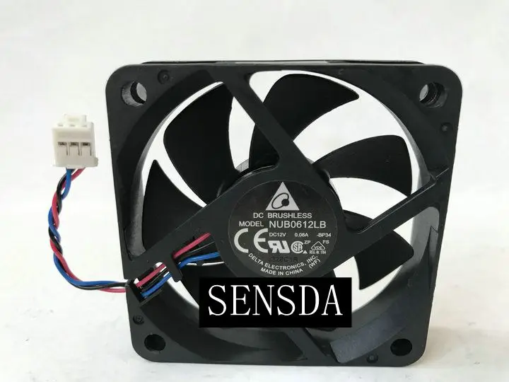 Тихий бесшумный вентилятор охлаждения для delta NUB0612LB BP34 DC 12V 0.08A 60x60x15 мм