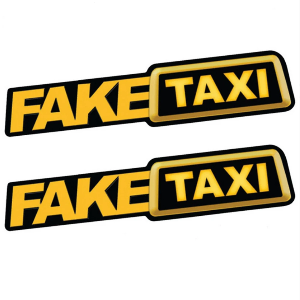 

Aliauto 2 X FAKE TAXI Funny Car Sticker Window Decal Accessories for Ford Mondeo MK4 Focus 2 3 C-max S-max Ranger Kuga Transit