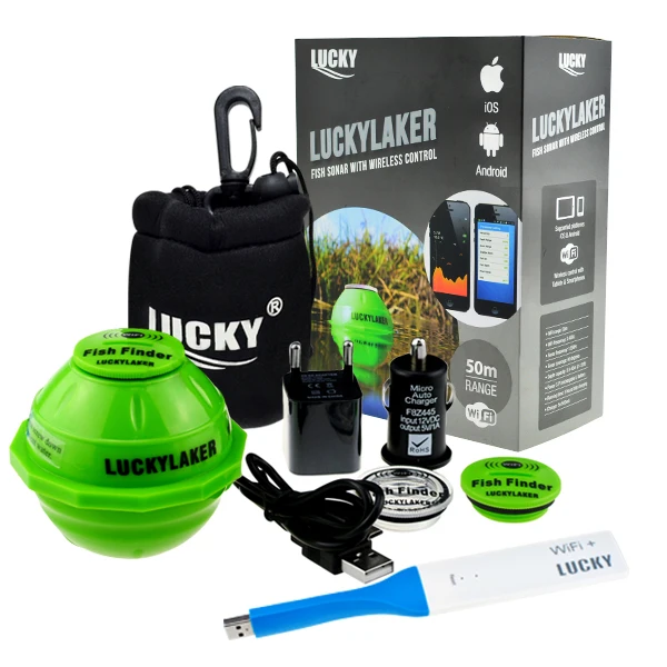 Беспроводной эхолот рыболокатор lucky 45 м с перезаряжаемой батареей обнаружением