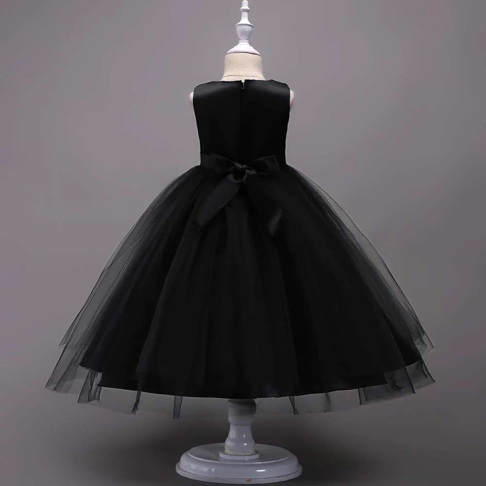 Вечерние дизайнерские Бальные платья для детей до щиколотки с цветочной