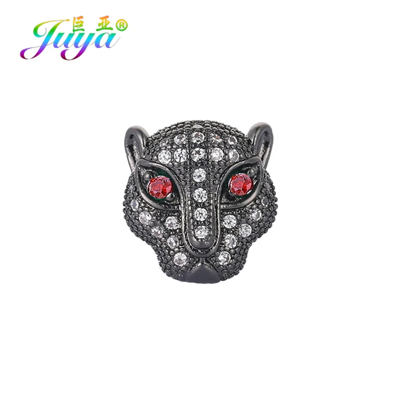 As Photo Juya DIY, для женщин и мужчин, натуральные камни, ювелирные изделия, европейский шарм, бусины ручной работы, леопард, Лев, голова Пантеры, металлические бусины, аксессуары - Цвет: As Photo