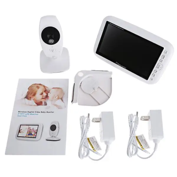 7-дюймовый цифровой видеоняня Babyfoon Met Camera 2 4 GHz инфракрасный датчик температуры