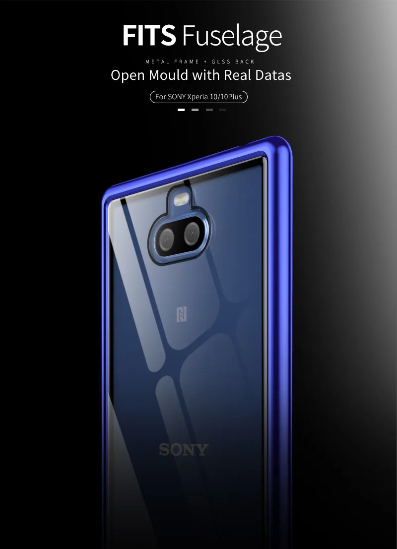Для sony Xperia 10 Plus чехол Роскошный тонкий Алюминиевый металлический бампер и закаленное стекло задняя крышка чехол для sony Xperia 10 Plus Coque