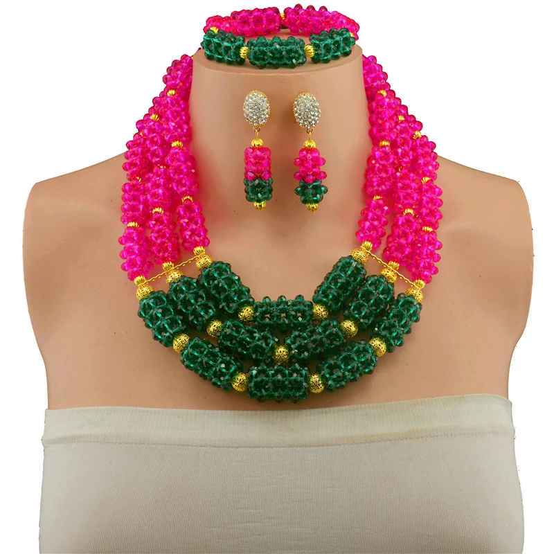 Модные африканские бусины ювелирные наборы Детские Желтые и черные хрустальные