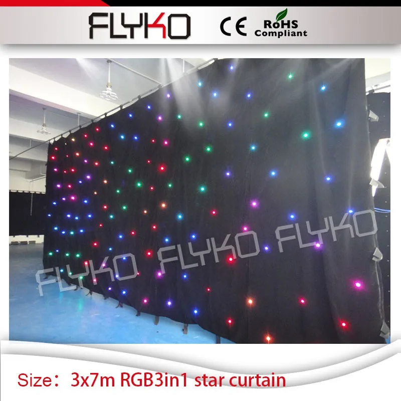 3*7 м ночной клуб бар полноцветные светодиоды складной Свадьба Светодиодная