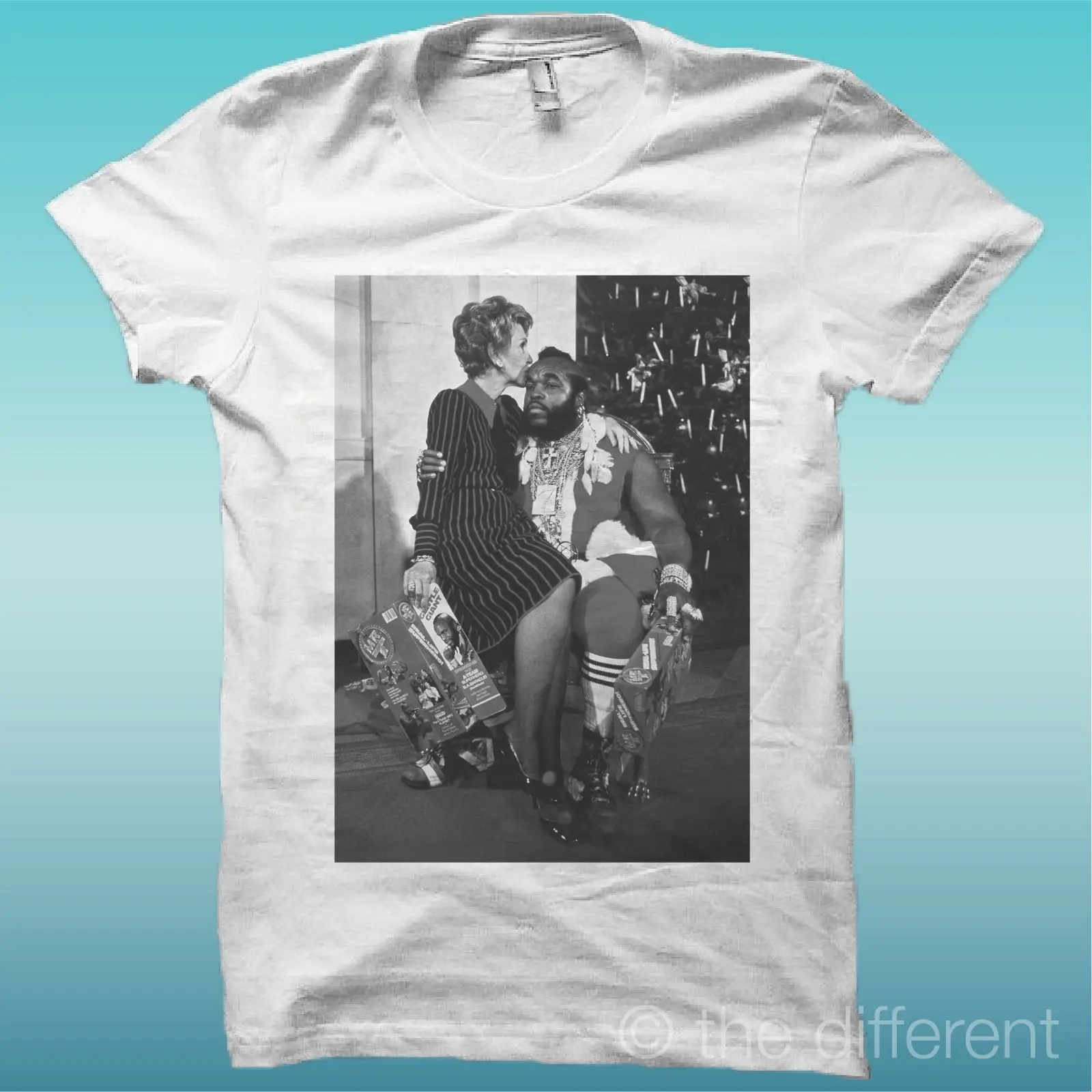 Футболка MR. T BARACUS A TEAM CHRISTMAS футболка с надписью BLANC LA HAPPINESS IS HAVE MY|Мужские футболки| |