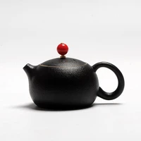 japanese black pottery tea potcoarse ceramic kungfu tea ceremony teawarestone glaze teasetfor puerpuerhoolongchaoolong