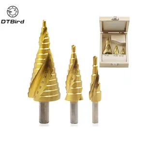 Спиральное Коническое сверло из быстрорежущей стали, 4-122032 мм, 3 шт.