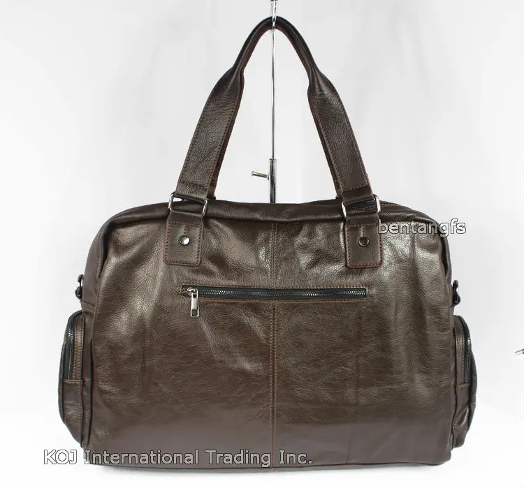 Large Luggage Bag Genuine Leather Travel Men duffle large Shoulder Weekend Tote Big Brown | Багаж и сумки