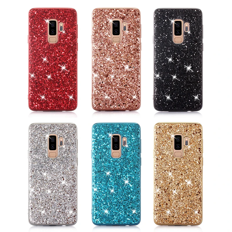 Luxury Bling Shining TPU For Sumsung Galaxy S8 S9 S10 E A6 A8 J4 J6 Plus J7 A7 A9 2018 S7 Edge Hard Back Cover Case Mujer Shell |