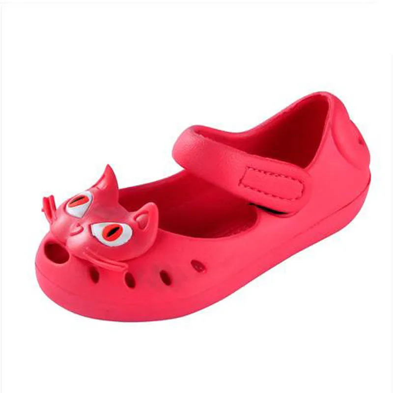 Детские сандалии с милым котенком пляжная обувь из ЭВА светильник легкие мягкие