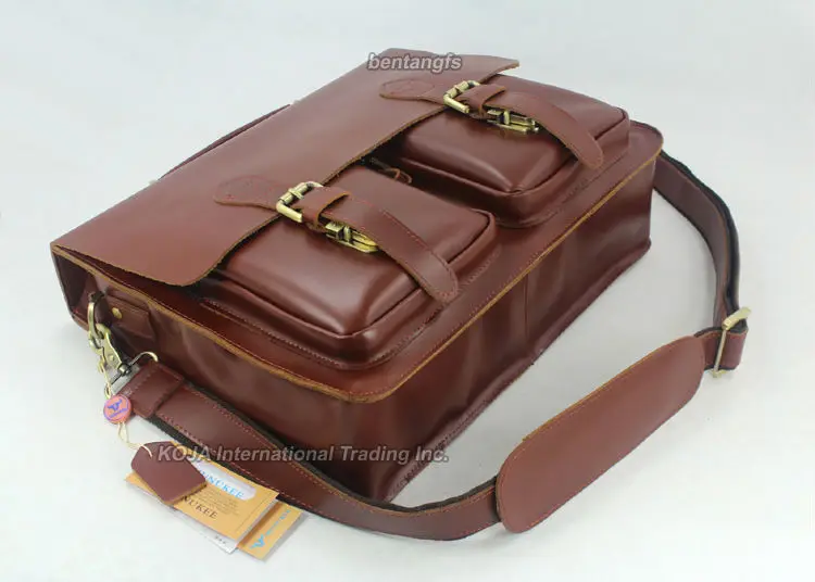 Роскошный мужской портфель из натуральной кожи для ноутбука Офисная сумка M098