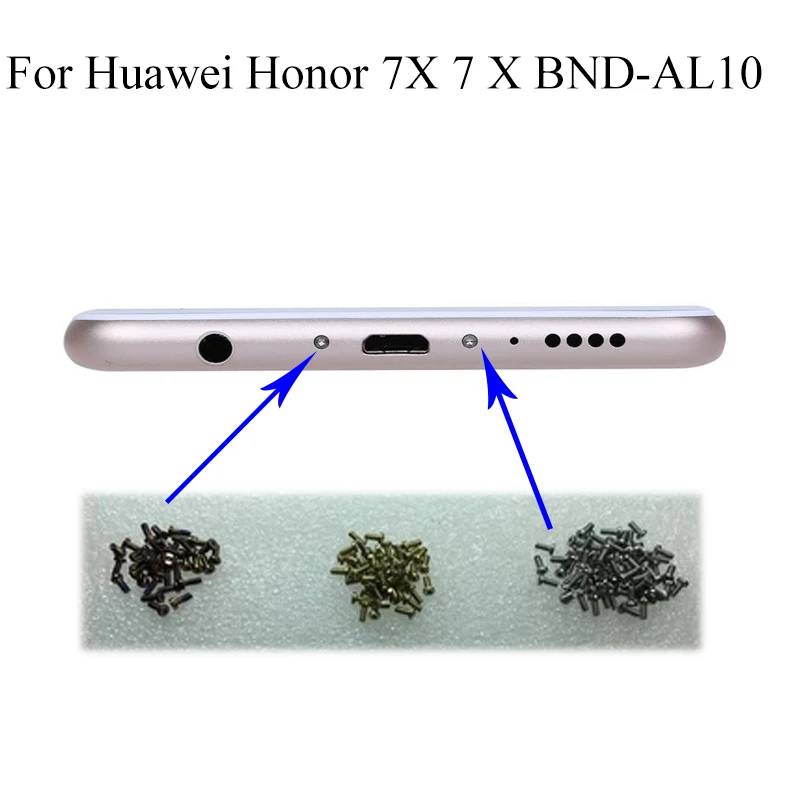 Черный коннектор док станции нижние винты для Huawei Honor 7X 7 X детали замены и