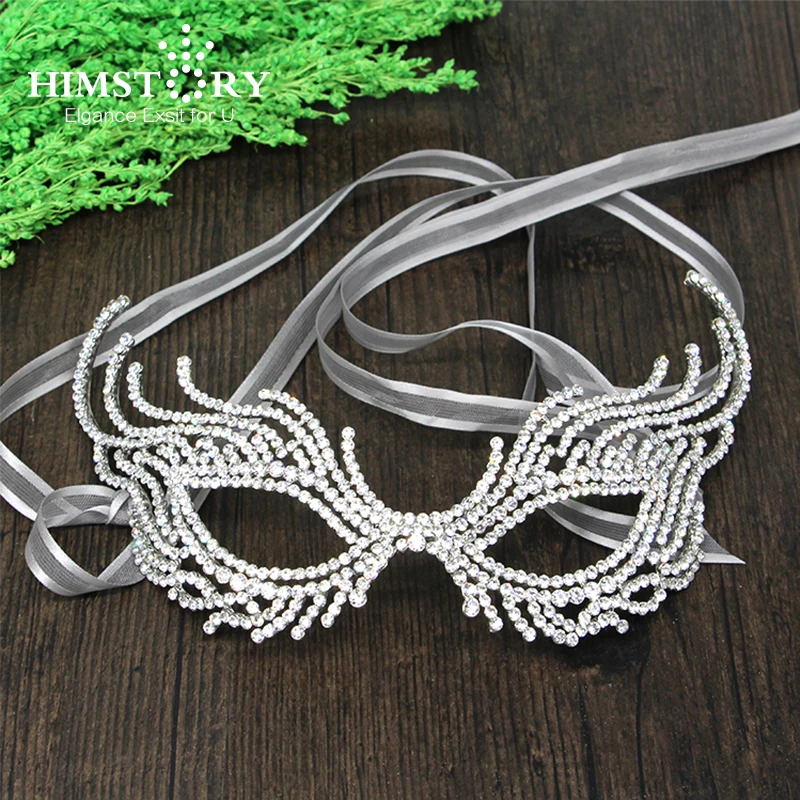 HIMSTORY/Маскарадная маска на Хэллоуин с лисой для невесты стразы женщин и девочек