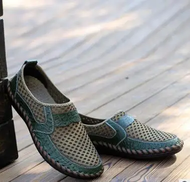 2018 summer new men mesh shoes slip wear casual men's loafers factory direct plus size 38-46 | Обувь