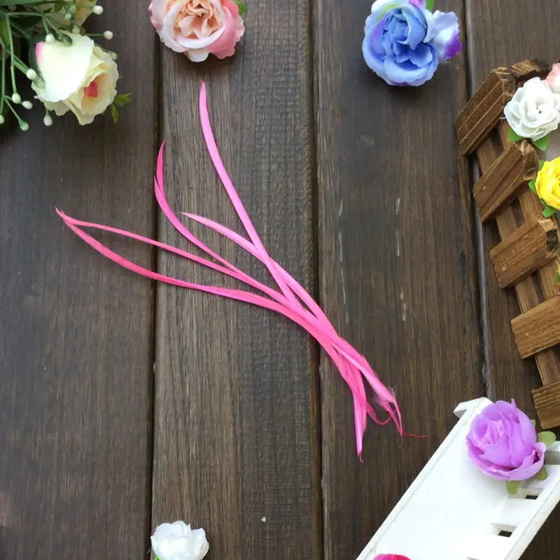 Новинка! 50 шт. в партии DIY ремесла гусиные перья рваная кромка 6-" /15-20 см черное гусиное перо - Цвет: pink