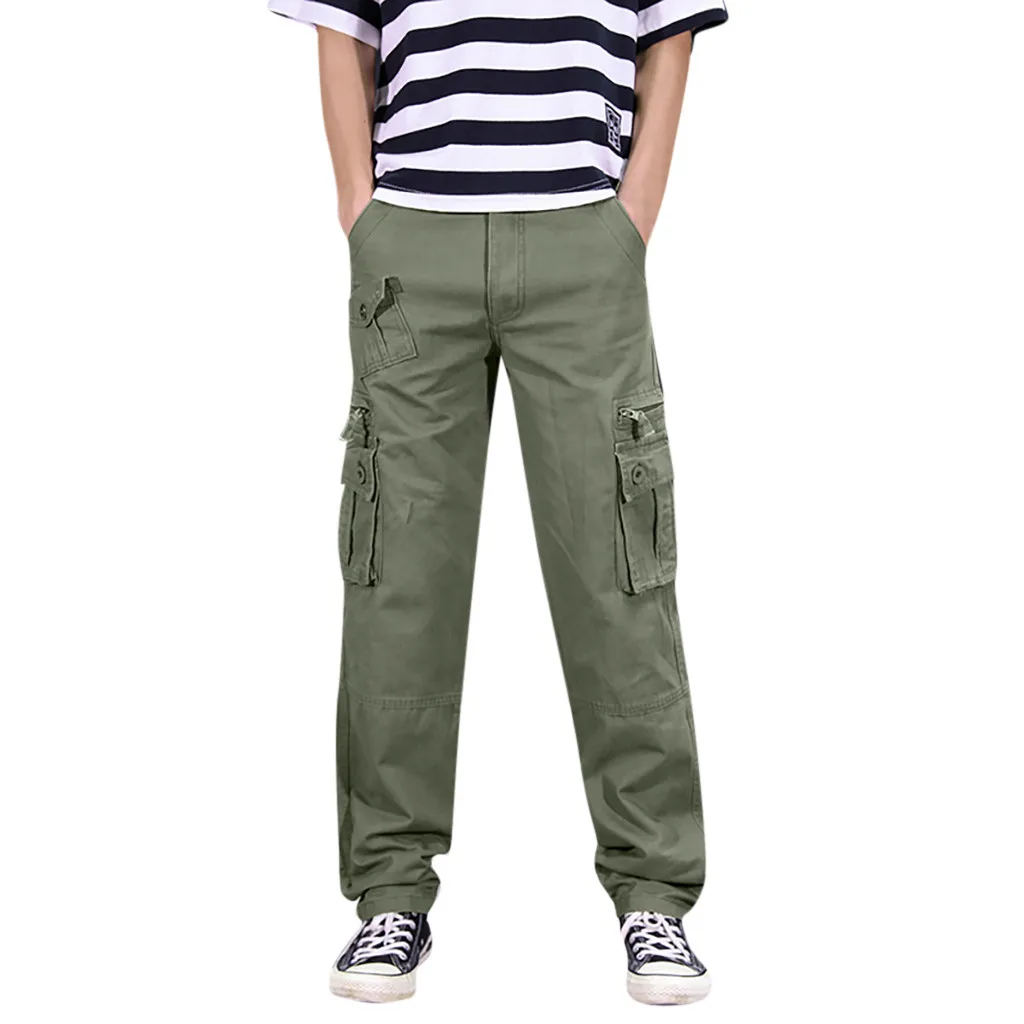 

2019 NEW Workwear men's cool spring fashion season casual pants multi-pocket overalls jogging pants trousers 5.24
