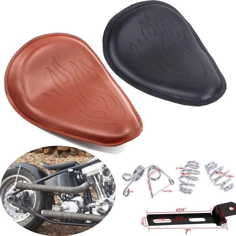 Кожаный кронштейн для сиденья пружинный крепления на сидение Harley Honda Yamaha Kawasaki Suzuki