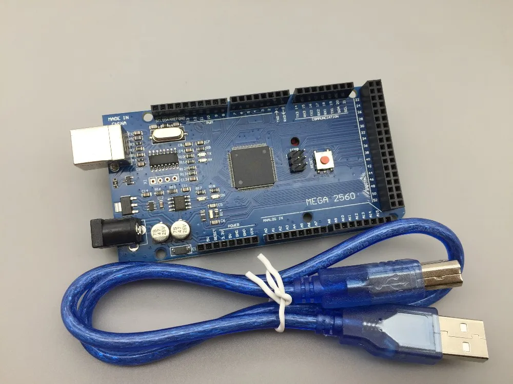 10 шт. Бесплатная Доставка! Мега 2560 R3 Mega2560 REV3 ATmega2560 плата + USB кабель совместим для