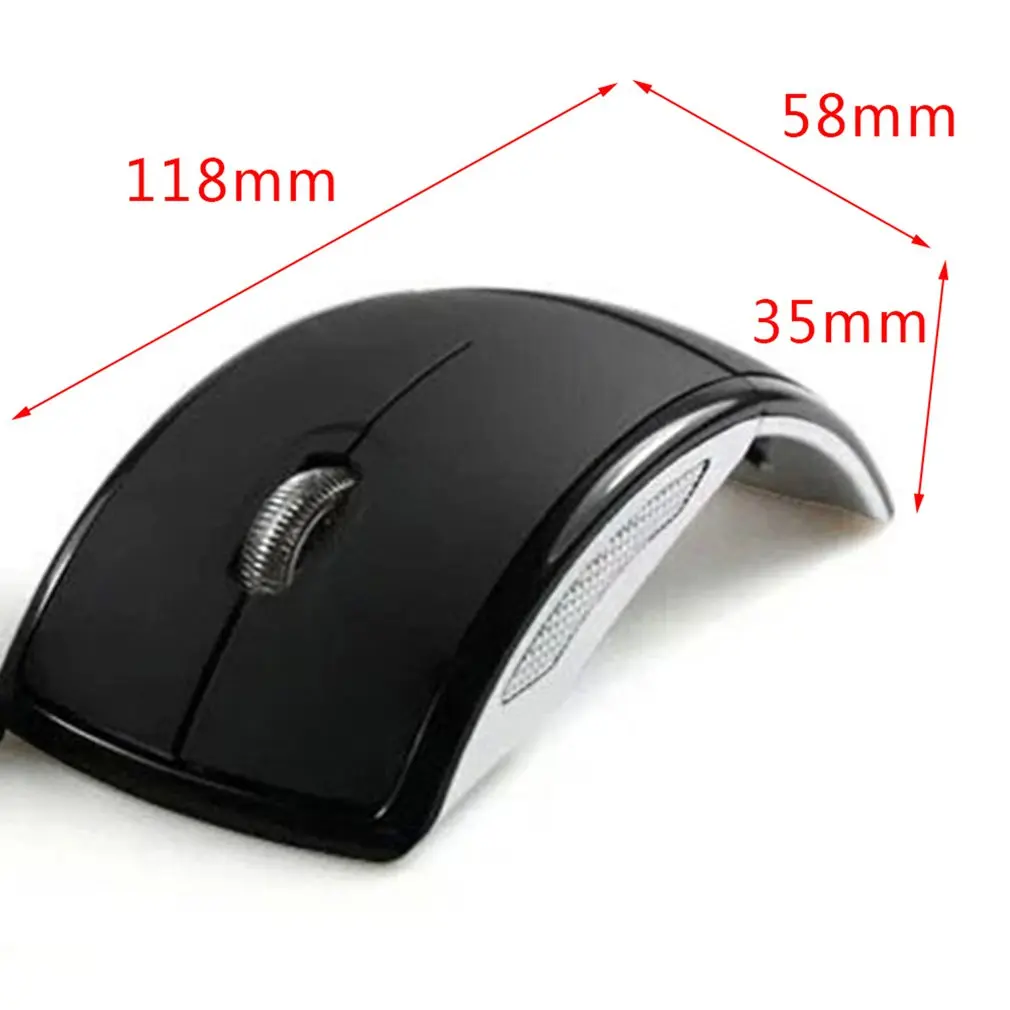 Foldable Mini 2.4G Mouse Portable Rechargeable Wireless USB Computer For PC Laptop | Компьютеры и офис