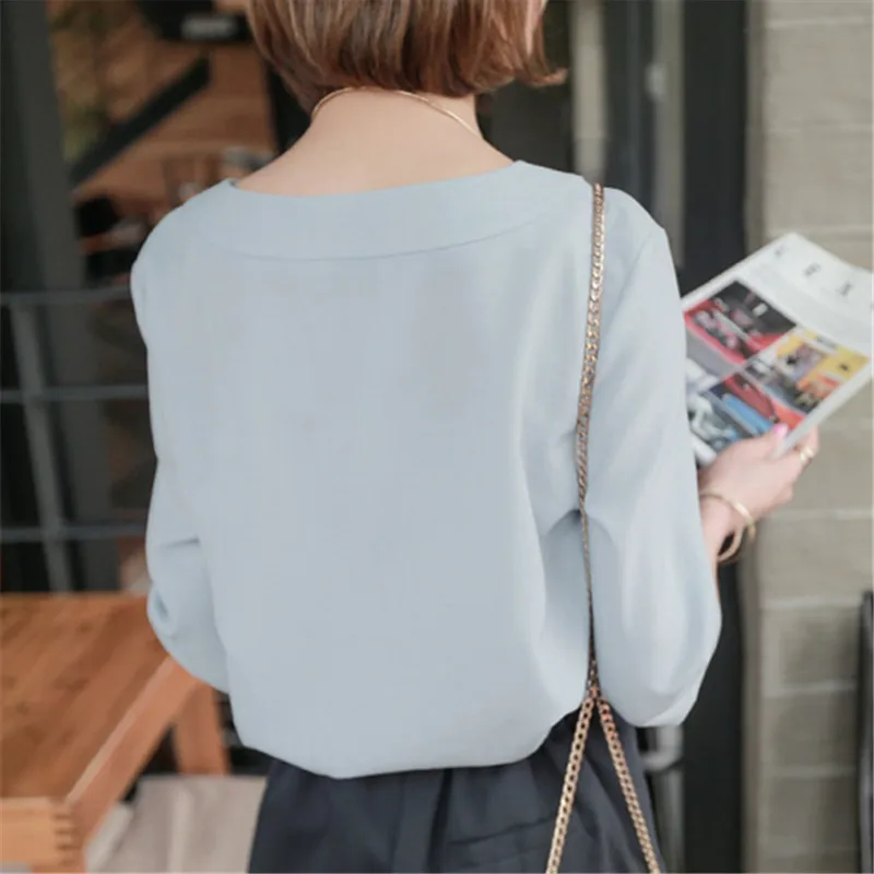 Женская шифоновая блузка с коротким рукавом элегантная свободная серая или