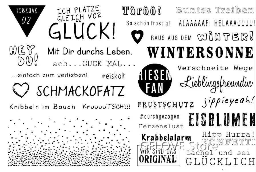 Немецкий прозрачный силиконовый штамп печать Сделай Сам Скрапбукинг Фотоальбом декоративный A0516